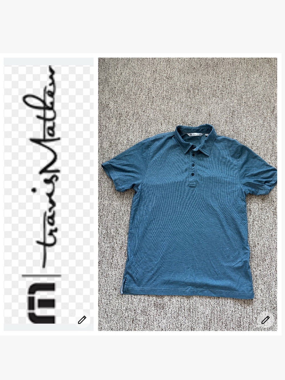 Travis Mathew Men's Teal Short Sleeve Polo